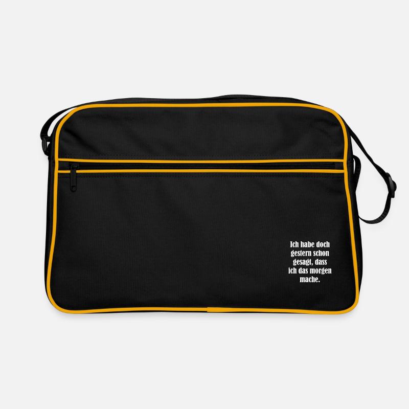 Mach ich morgen Retro Tasche