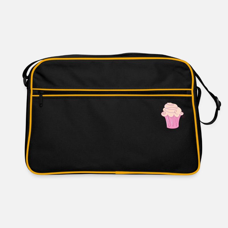 Cupcake - Retro Tasche - Schwarz/Gold