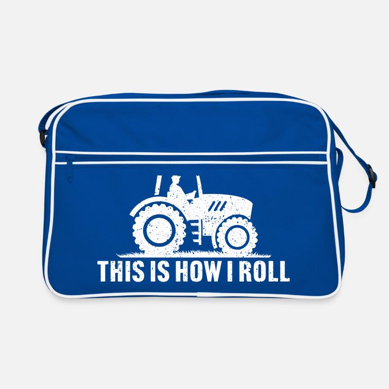 this is how i roll tractor t-shirt gift for farmer Retro Bag