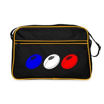 Fan rugby supporter de la rugby france - Sac Retro - noir/or - Devant