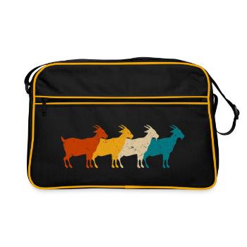 retro chèvres t-shirt chèvre - Sac Retro - noir/or - Devant
