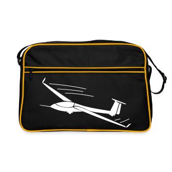 Glider glider pilot gift ideas - Retro Bag - black/gold - Front