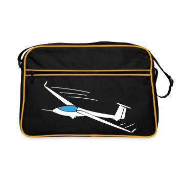 Glider glider pilot gift ideas - Retro Bag - black/gold - Front