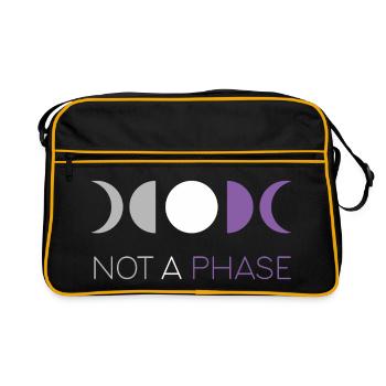 LGBTQ Pride Month - Not a Phase - Asexual - Retro Bag - black/gold - Front