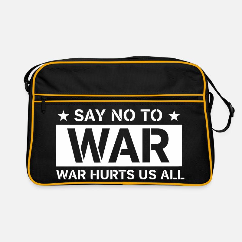 Say No To War - War Hurts Us All Statement Retro Bag