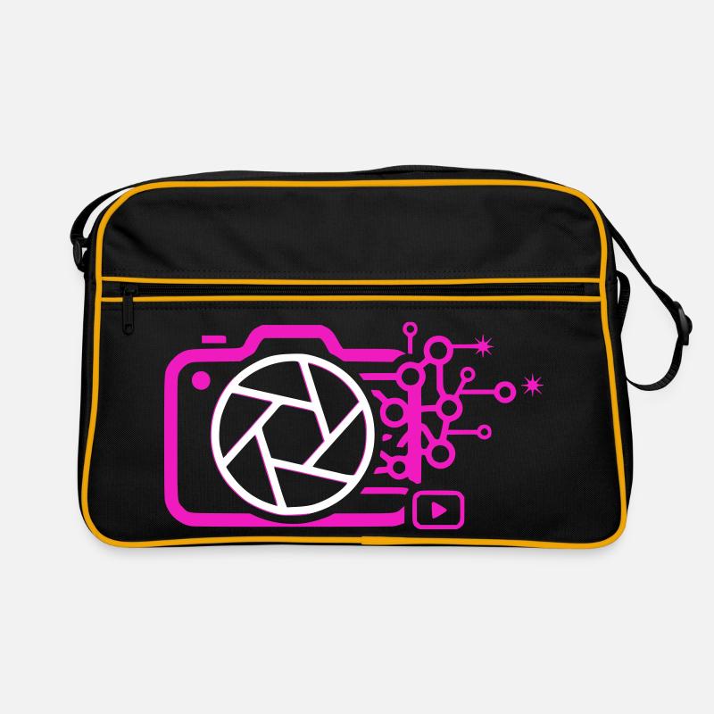 Digital Camera AI Art Tech Vector Retro Bag
