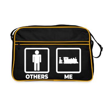 Railroad Stick Figure - Retro Bag - black/gold - Front