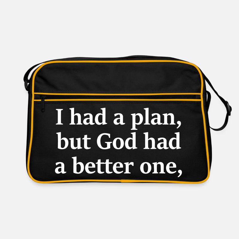 Le plan de Dieu sur le mien - Sac Retro - noir/or
