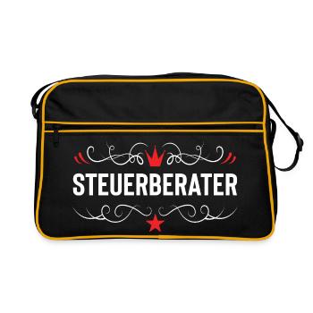 Steuerberater Beruf - Retro Tasche - Schwarz/Gold - Vorne