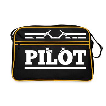 Drone Pilot - Retro Tasche - Schwarz/Gold - Vorne