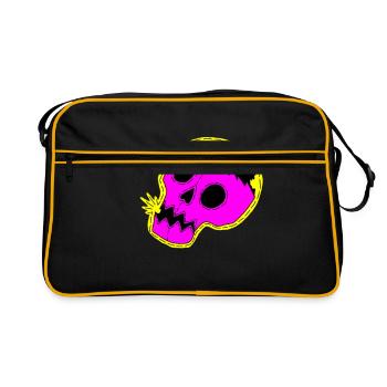 Purple skull - Retro Bag - black/gold - Front