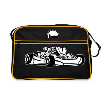 Go-Kart / Go-Cart 01_black white - Retro Bag - black/gold - Front