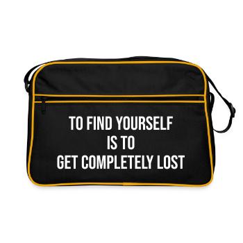 Self Lost Paradox quote - Retro Bag - black/gold - Front