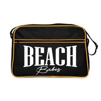 fille de plage de plage - Sac Retro - noir/or - Devant