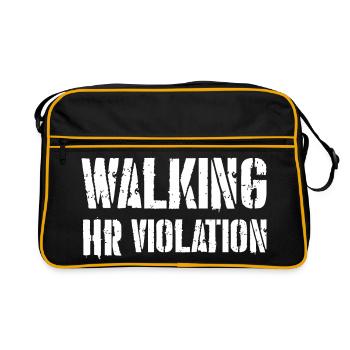 Walking HR Verstoß - Retro Tasche - Schwarz/Gold - Vorne