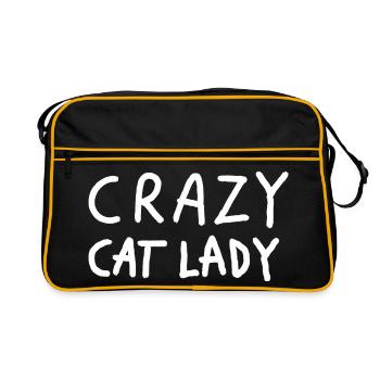 Crazy Cat Lady Cat Love Animals Pet Kitty - Sac Retro - noir/or - Devant