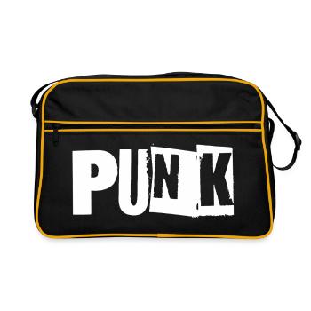 Logo de la musique punk - Sac Retro - noir/or - Devant