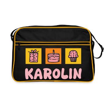 Karolin comme prénom - Sac Retro - noir/or - Devant
