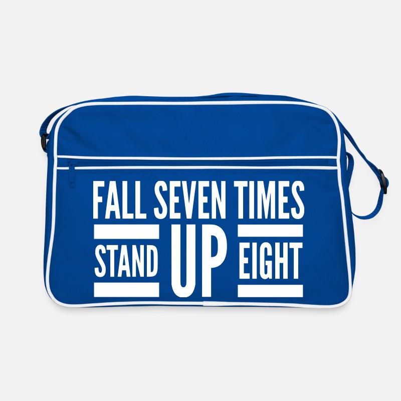 Fall Seven Stand Eight Quote White Sac Retro