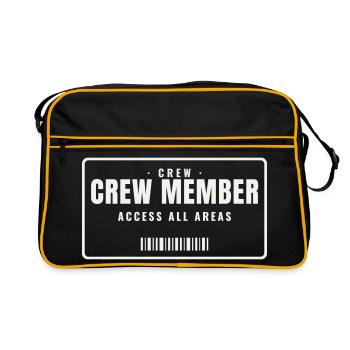 Crew Member Backstage Pass All Areas Team Staff - Retro Bag - black/gold - Front
