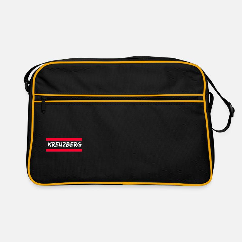 Kreuzberg - Retro Tasche - Schwarz/Gold