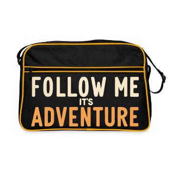 Suivez-Moi C'est l'Aventure - Sac Retro - noir/or - Devant