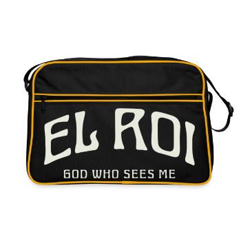 EL ROI Dieu qui me voit. - Sac Retro - noir/or - Devant