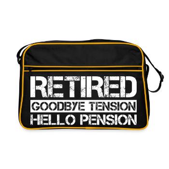 Adieu à la retraite Tension Bonjour pension Drôle - Sac Retro - noir/or - Devant