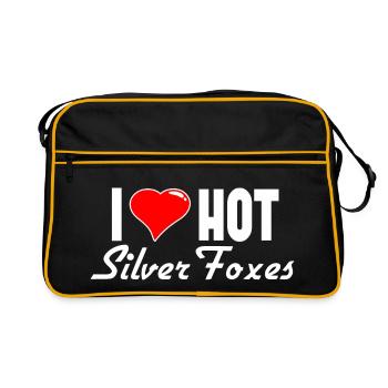 J’adore Hot Silver Foxes Women Saying - Sac Retro - noir/or - Devant