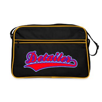Dessinateur de voiture, Amateur de voitures, Détaillant de véhicules - Sac Retro - noir/or - Devant