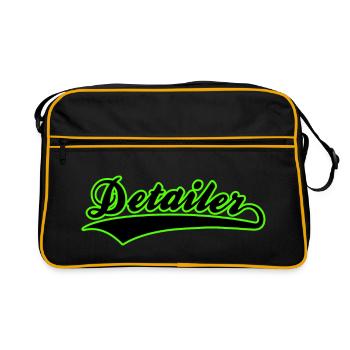 Dessinateur de voiture, Amateur de voitures, Détaillant de véhicules - Sac Retro - noir/or - Devant