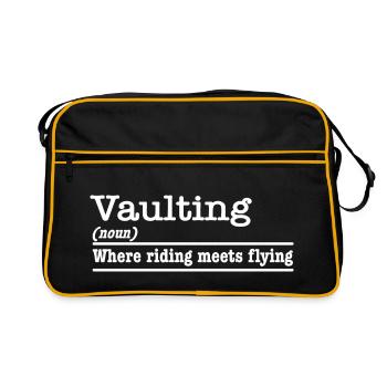 La voltige, quand l’équitation rencontre le vol Voltigieren - Sac Retro - noir/or - Devant