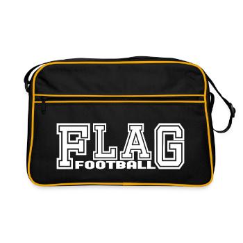 Flag Football Player and Player Design - Retro Bag - black/gold - Front