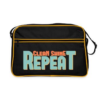 Clean Shine Repeat Detailer Accordeur d’amoureux de voiture - Sac Retro - noir/or - Devant