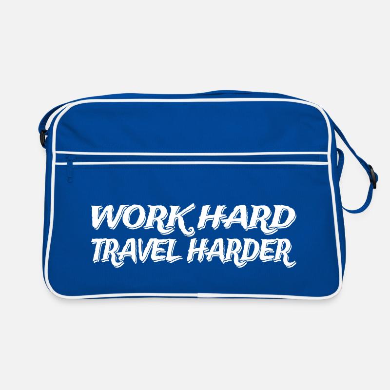Travailler dur Voyager plus dur Nomades numériques Sac Retro