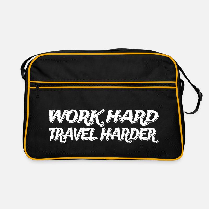 Work Hard Travel Harder Digitale Nomaden Retro Tasche