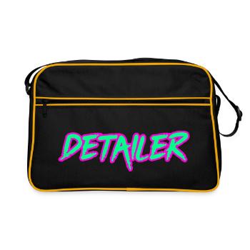 Dessinateur de voiture, Amateur de voitures, Détaillant de véhicules - Sac Retro - noir/or - Devant