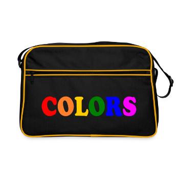 Colors lgbt - Sac Retro - noir/or - Devant