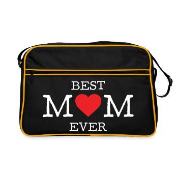 Die beste Mutter aller Zeiten - Retro Tasche - Schwarz/Gold - Vorne