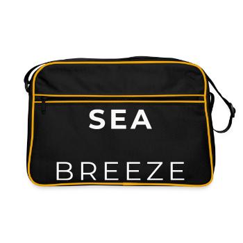 Breeze Navy Minimalist Typography - Retro Bag - black/gold - Front