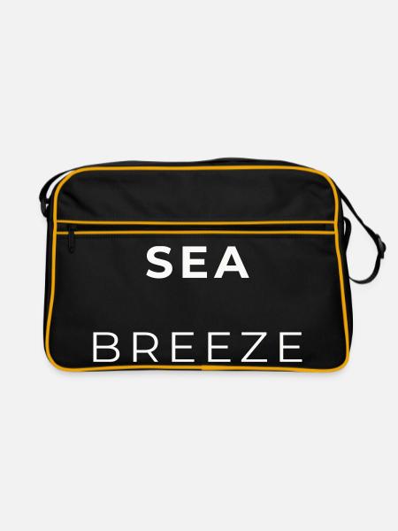 Breeze Navy Minimalist Typography - Retro Bag - black/gold - Front