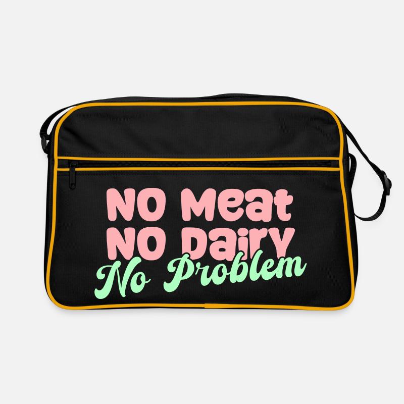 No meat, no dairy, no problem, Vegan Retro Bag
