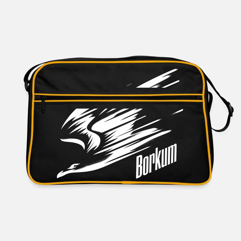 Borkum Dive Low Flyer Seagull Vacation T-Shirt Retro Bag