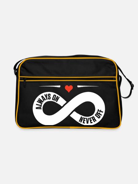 Grand-père toujours sur jamais hors cadeau d’amour de grand-père - Sac Retro - noir/or - Devant
