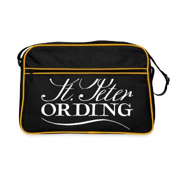 Sankt Peter Ording lettering white - Retro Bag - black/gold - Front