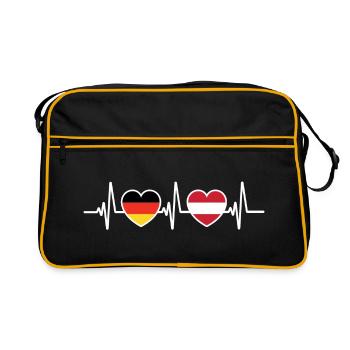 Germany and Austria Vorarlberg Flags - Retro Bag - black/gold - Front