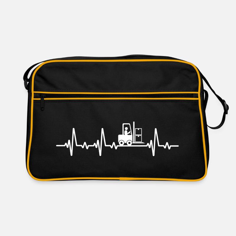 Forklift Heartbeat Forklift Driver Retro Bag