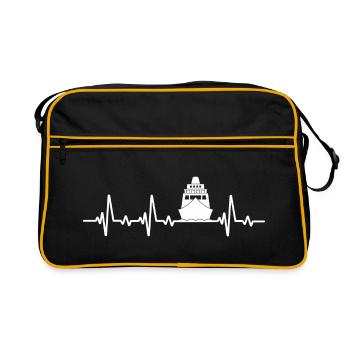 Cruise heartbeat cruise ship - Retro Bag - black/gold - Front