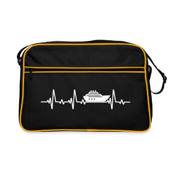 cruise ship heartbeat cruise ship - Retro Bag - black/gold - Front