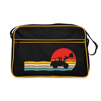 chargeuse sur pneus Retro T-shirt Chargeur sur pneus - Sac Retro - noir/or - Devant